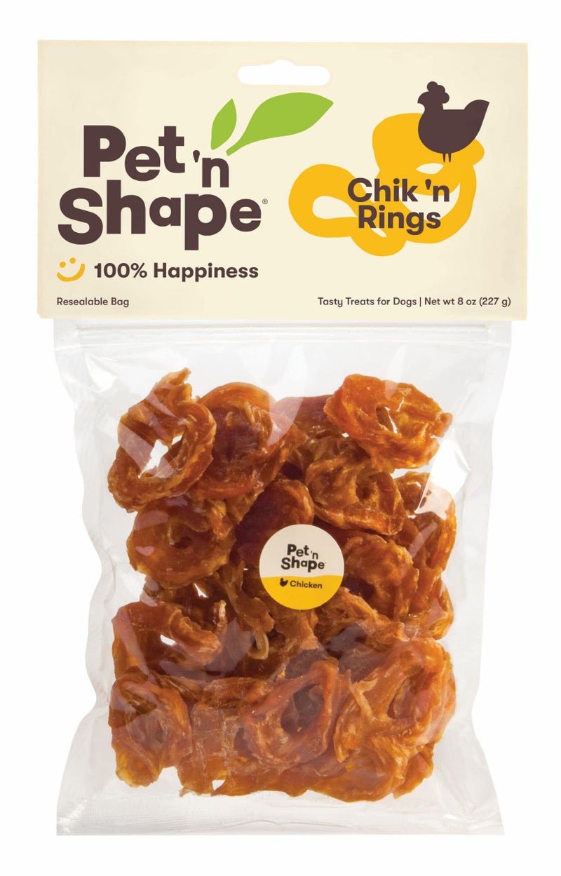Pet 'n Shape Chik 'n Rings Jerky Dog Treats - 8 Ounce - Image 1